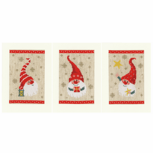 Gnomes - Christmas Card Cross Stitch Kit