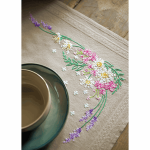 Spring Flowers Tablecloth Embroidery Kit