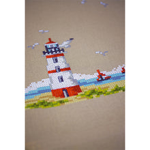 Load image into Gallery viewer, Lighthouse Tablecloth Embroidery Kit
