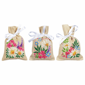 Spring Flowers - Pot Pourri Bag Cross Stitch Kit