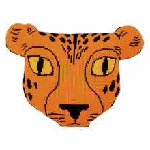 Load image into Gallery viewer, Cheetah Cross Stitch Cushion Kit