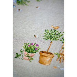 Garden Equipment (Linen) Tablecloth Embroidery Kit