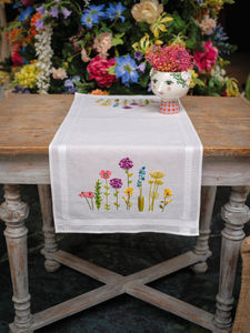 Spring Flowers Table Runner Embroidery Kit