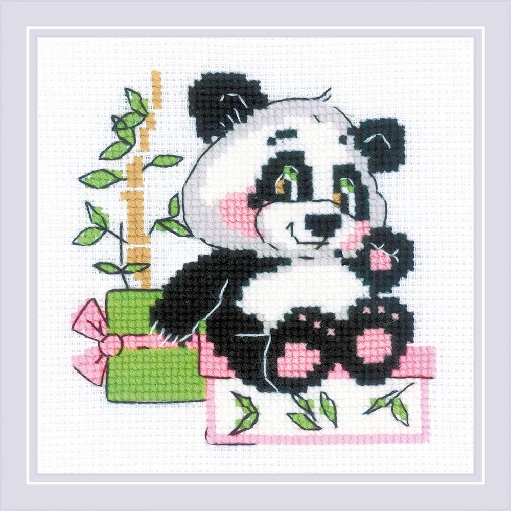 Panda Gift Cross Stitch Kit