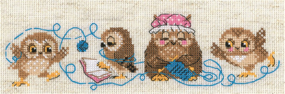 Owl Family Cross Stitch Kit