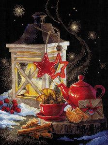 Winter Tea Time Cross Stitch Kit