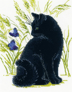 Black Cat Cross Stitch Kit
