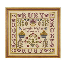 Load image into Gallery viewer, Ruby Anniversary Cross Stitch Kit