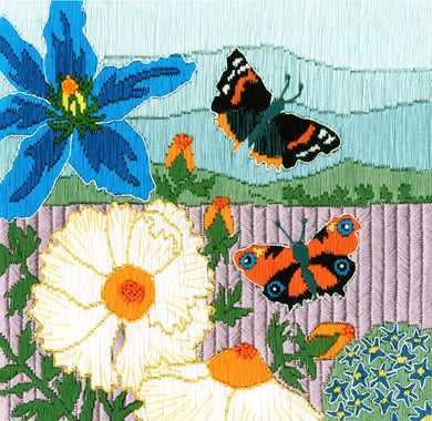 Butterfly Meadow - Silken Scenes - Long Stitch Kit