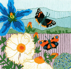 Butterfly Meadow - Silken Scenes - Long Stitch Kit