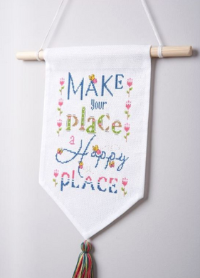 Make Your Place a Happy Place Cross Stitch ~ Downloadable PDF