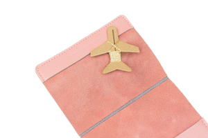 Stitch Where You've Been Passport Cover Kit - Pink Leather