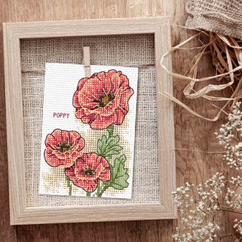 Summer Poppies ~ Linen ~ Downloadable PDF