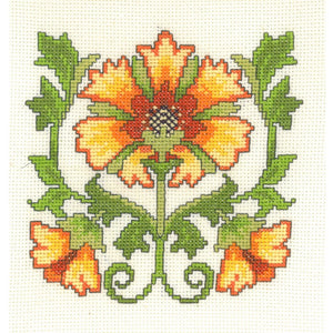 Art Nouveau Sunflower Cross Stitch Kit