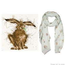 Load image into Gallery viewer, Hare Brained Gift Set - Cross Stitch Kit &amp; Woodland Scarf
