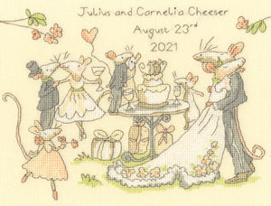 Mice Day for a White Wedding Cross Stitch Kit