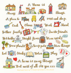 A Home is Many Things Cross Stitch Kit