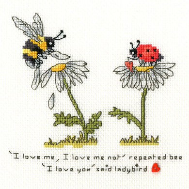 Love Me, Love Me Not - Ladybird and Bee - Cross Stitch Kit