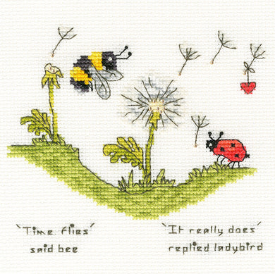 Time Flies - Ladybird and Bee - Cross Stitch Kit