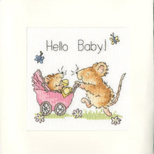 Load image into Gallery viewer, Hello Baby! Cross Stitch Kit - Greetings Card