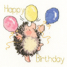 Load image into Gallery viewer, Birthday Balloons Cross Stitch Kit - Greetings Card
