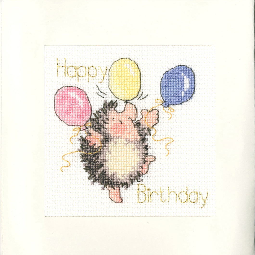 Birthday Balloons Cross Stitch Kit - Greetings Card