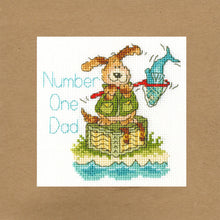 Load image into Gallery viewer, Number One Dad Cross Stitch Kit - Greetings Card