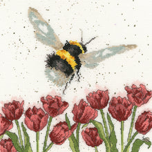 Load image into Gallery viewer, Flight of the Bumblebee Gift Set - Cross Stitch Kit, Garden Journal &amp; Pen