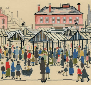Market Scene (Lowry) Cross Stitch Kit