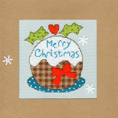Snowy Pud Christmas Card Cross Stitch Kit