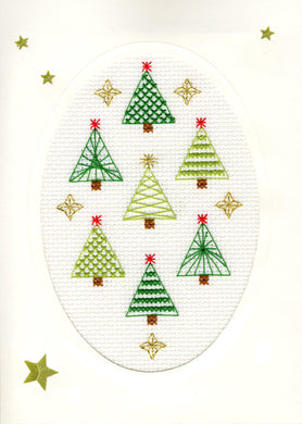 Christmas Forest Christmas Card Cross Stitch Kit