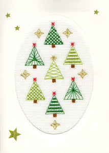 Christmas Forest Christmas Card Cross Stitch Kit