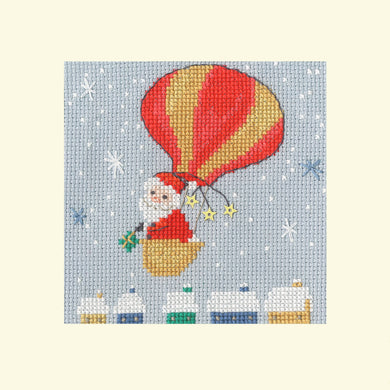 Delivery by Balloon - Christmas Card Cross Stitch Kit