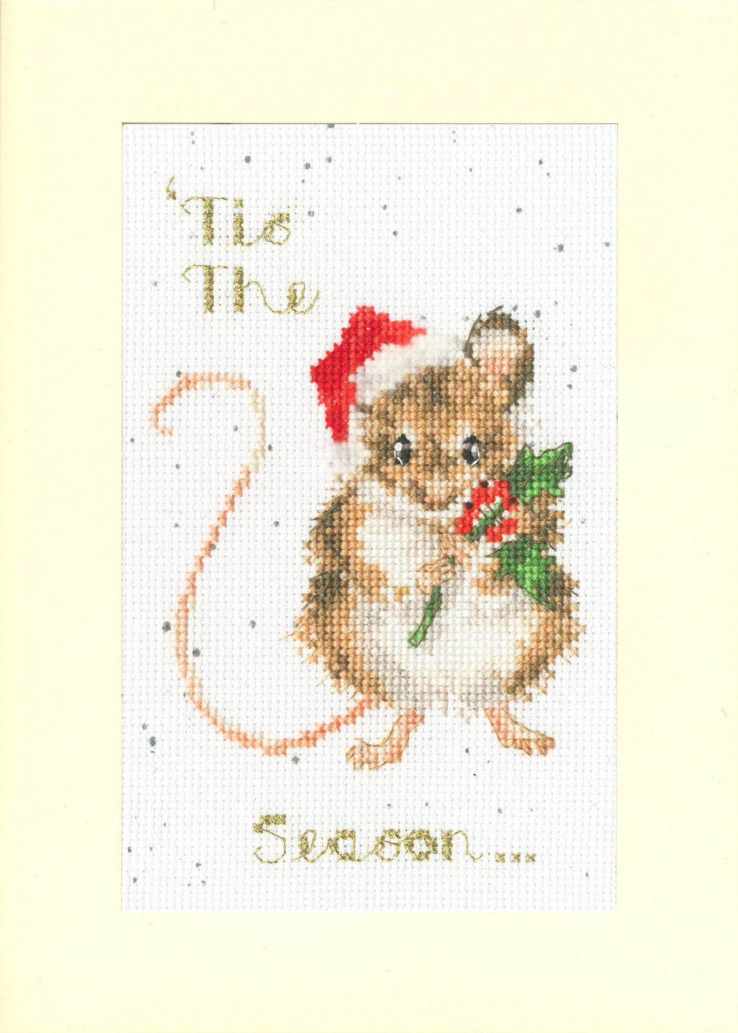 'Tis The Season Christmas Card Cross Stitch Kit