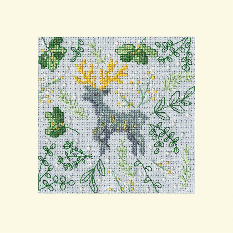 Scandi Deer - Christmas Card Cross Stitch Kit