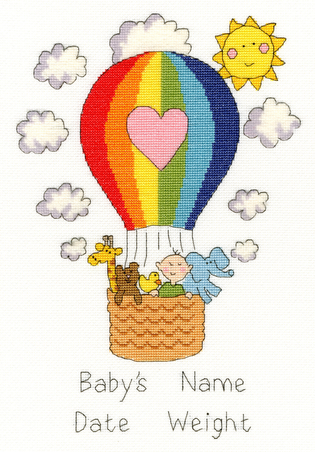 Balloon Baby Cross Stitch Kit
