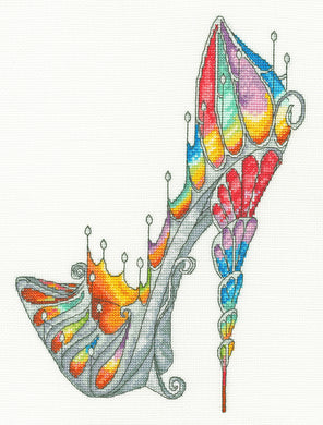 Stained Glass Slipper (Shoes) Cross Stitch Kit