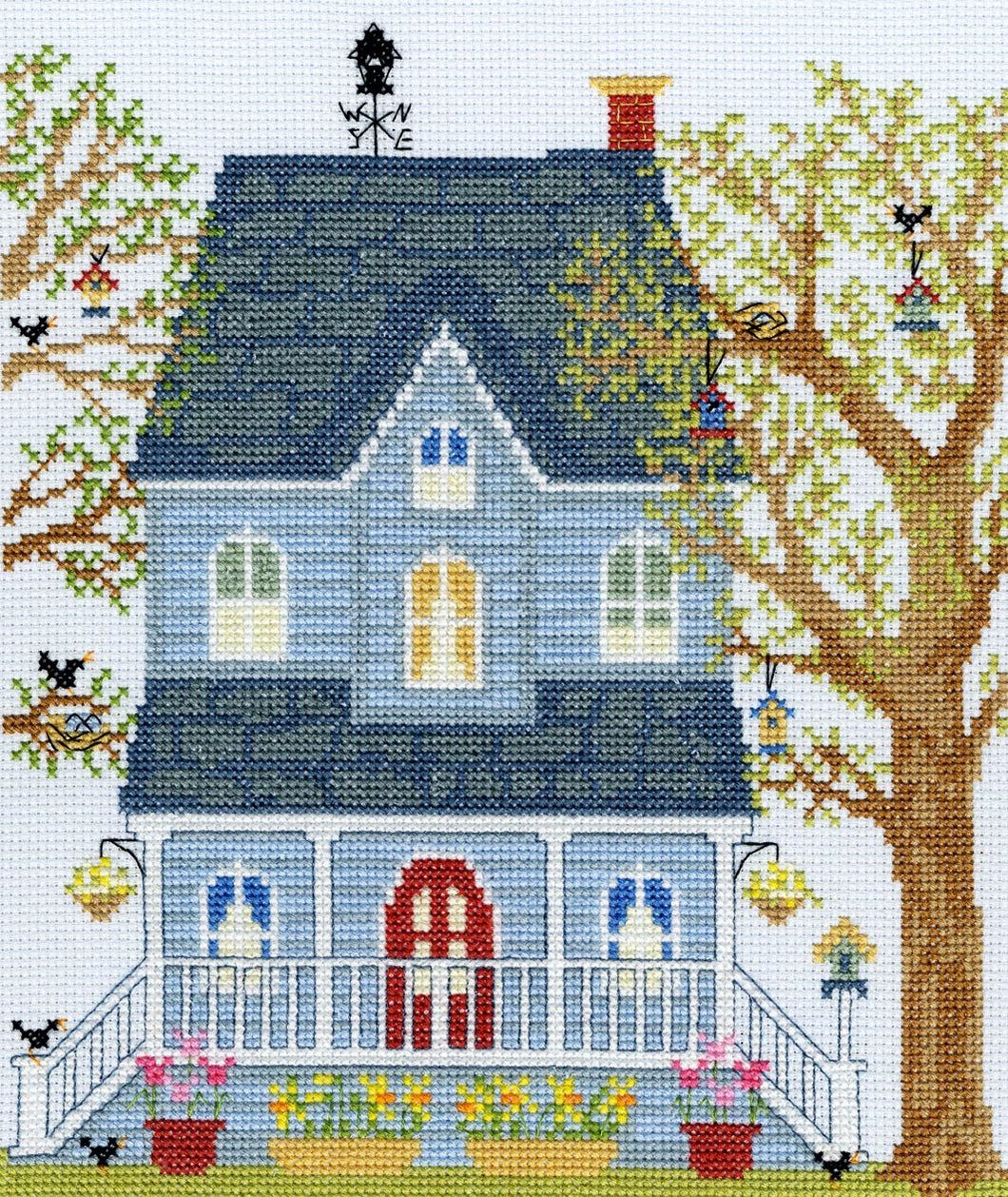 New England Homes Spring Cross Stitch Kit