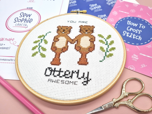 Otters Cross Stitch Kit