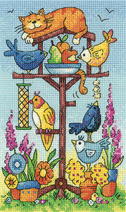 Bird Table Cross Stitch Kit