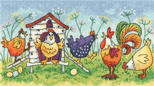 Happy Hens Cross Stitch Kit