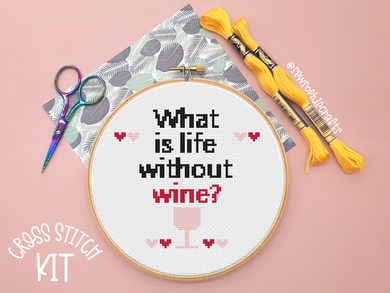 Wine Lover Cross Stitch Kit