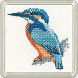 Kingfisher Coaster Cross Stitch Kit