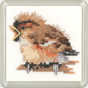 Sparrow Coaster Cross Stitch Kit