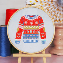 Load image into Gallery viewer, Cosy Christmas Jumper Cross Stitch Kit