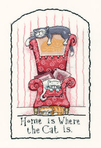 Home is Where the Cat Is Cross Stitch Kit