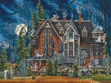 Load image into Gallery viewer, Decorating the Haunted House Cross Stitch Kit