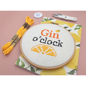 Gin o'clock Cross Stitch Kit