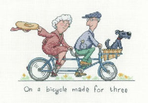 On a Bicycle Made for Three Cross Stitch Kit