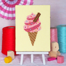 Load image into Gallery viewer, Ice Cream Whippy Beginners Cross Stitch Kit